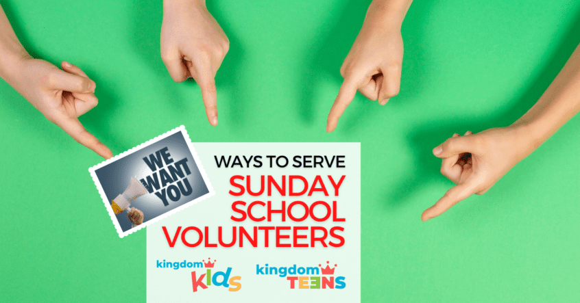 Sunday School Volunteers needed for Kids and Teens